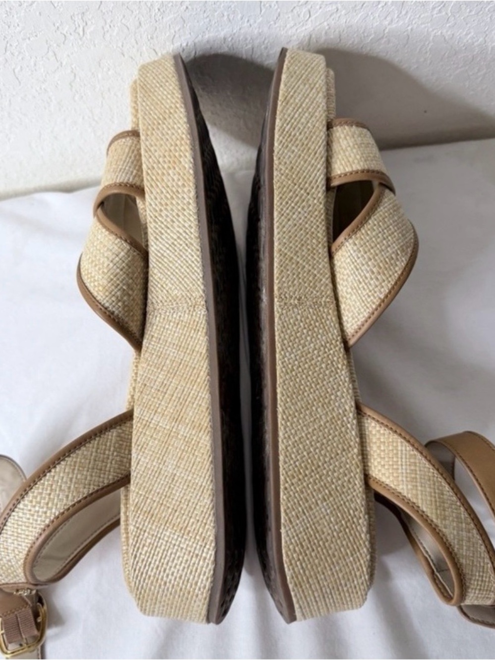Sam Edelman Nylie Platform Ankle Strap Sandal Womens Size 10M Bleached Beachwood - Picture 4 of 8